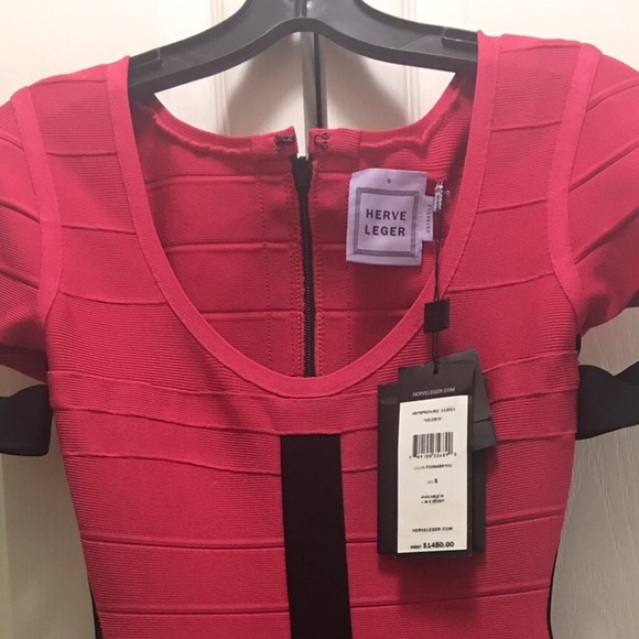 Authentic Herve Leger Celeste Color-Block Dress - Picture 7 of 7